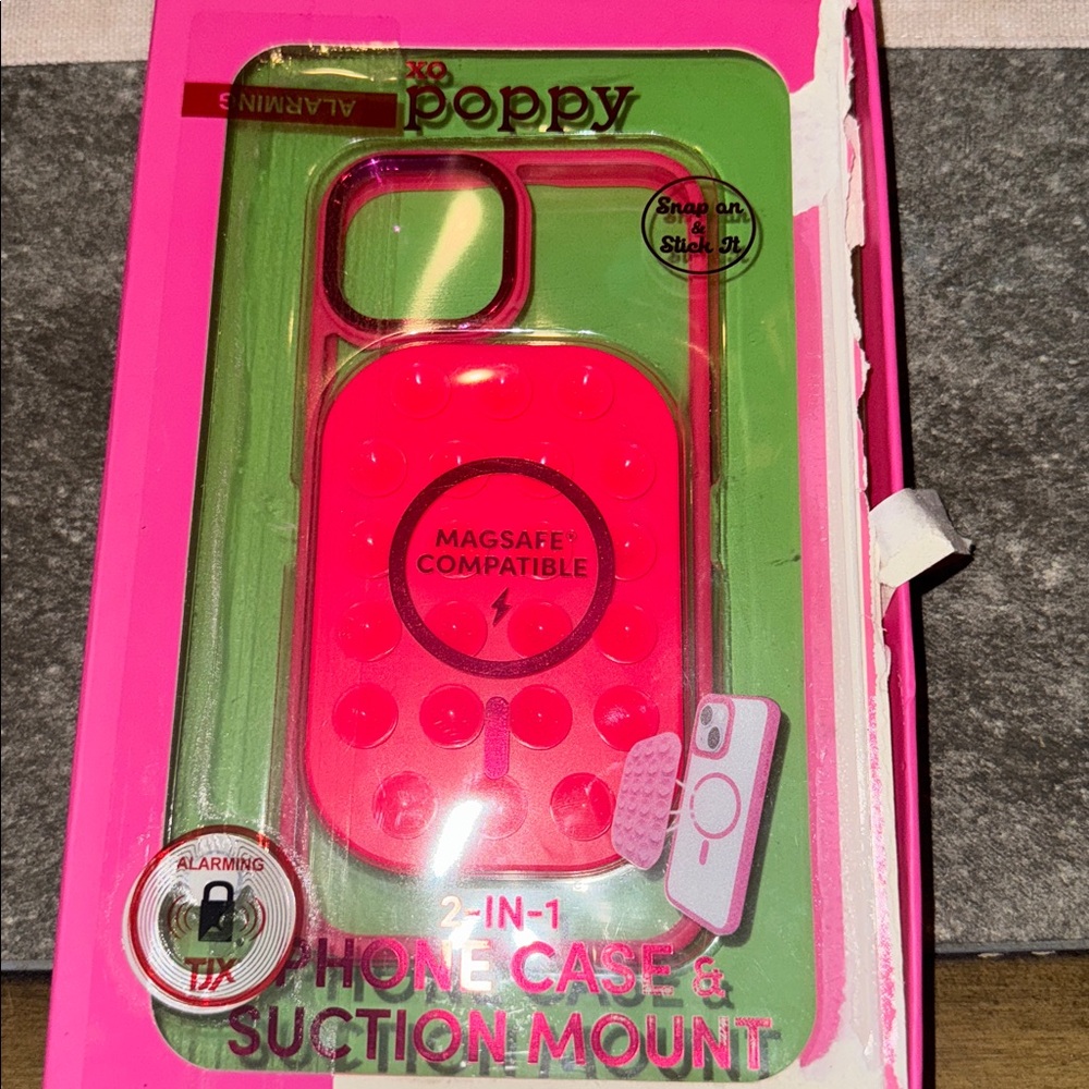 MagSafe Compatible Pink Phone Case & Suction Mount NWT